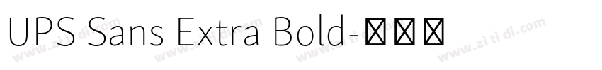 UPS Sans Extra Bold字体转换